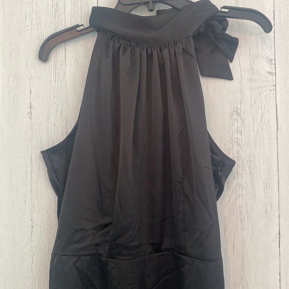 Nicole Miller New York Halter Tie Neck Jumpsuit In Black Women's Medium - Picture 7 of 8